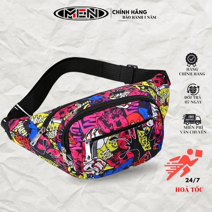 Túi đeo hông đeo trước ngực Nhiều ngăn sắc màu mới M.E.N { HOT TREND}
