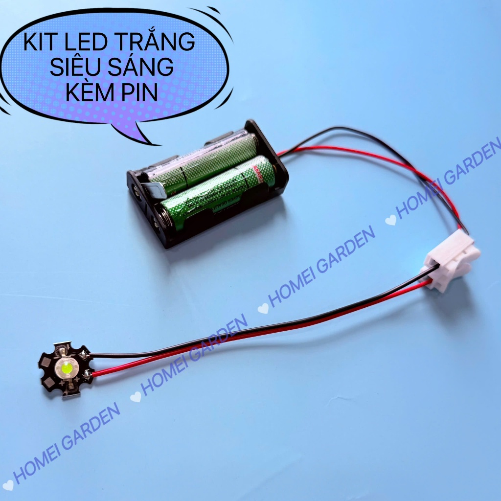 Bộ Kit LED Siêu Sáng DIY Kèm Pin – Bộ Đèn Led 3V 6V Dụng Cụ Học STEM, Thí Nghiệm Khoa Học HM0610