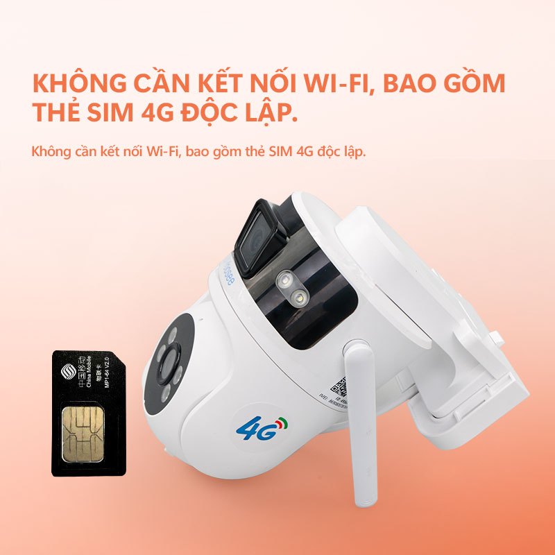 Aegis Home Store 4G SIM  camera wifi ban đêm yoosee camera camera ngoài trời webcam camera yoosee 2 mắt | BigBuy360 - bigbuy360.vn