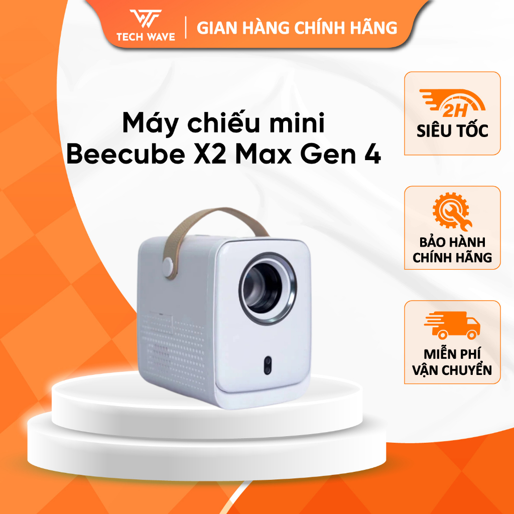 Máy Chiếu Mini BeeCube X2 MAX GEN 4 Độ Phân Giải Full HD 1080- Bảo Hành Chính Hãng 12 Tháng, Techwav