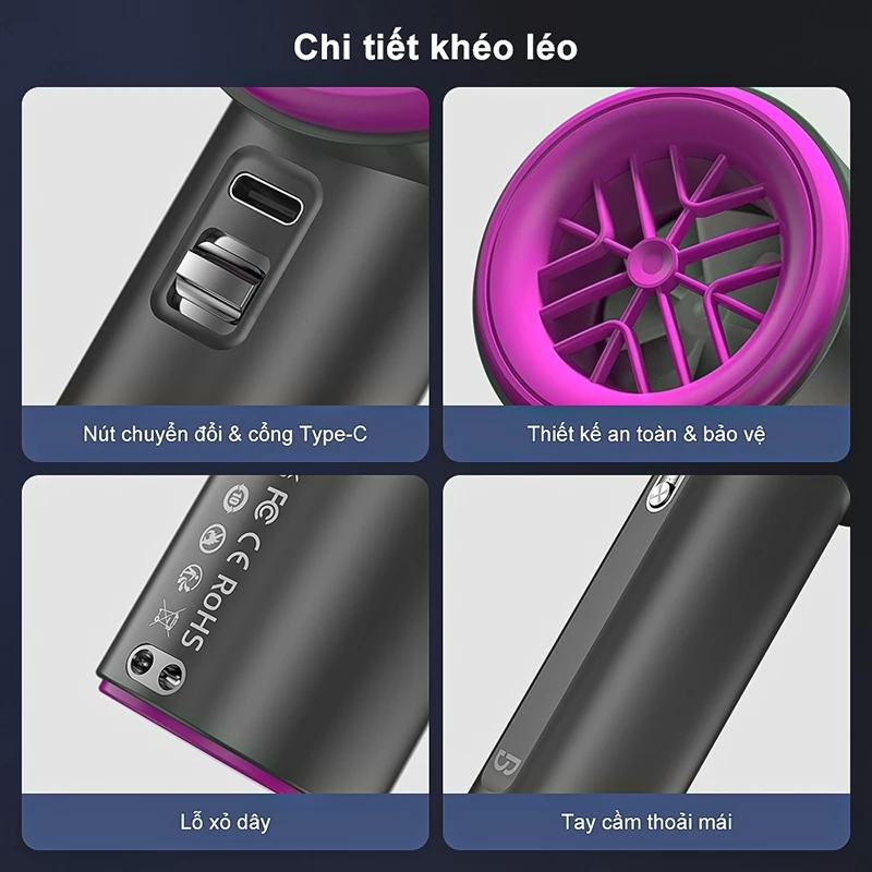 ❄️Quạt Di Động Có Thể Sạc Lại - màn hình LED hiển thị Tốc Độ Gió 100 Cấp, Làm Mát Nhanh Quạt làm mát | BigBuy360 - bigbuy360.vn