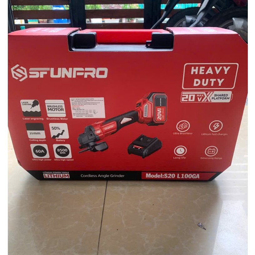Máy mài chạy pin 20V Sfunpro S20L100GA (chưa kèm pin sạc )