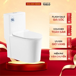 Bồn cầu một khối TUSLO COCT002 xả xoáy 360 độ, tâm xả 300mm, sang trọng hiện đại - Hoa Sen Home