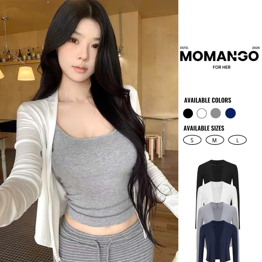 Áo Cardigan Basic Trơn Dáng Dài Mamango For Her Chất Cotton Mịn Nhiều Màu, Áo Khoác Ngoài Form Rộng 