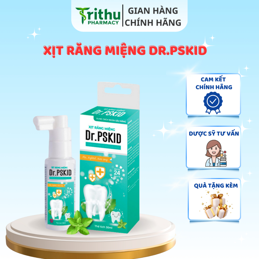 Xịt răng miệng Dr.PSKID - Chăm sóc và bảo vệ răng chắc khỏe