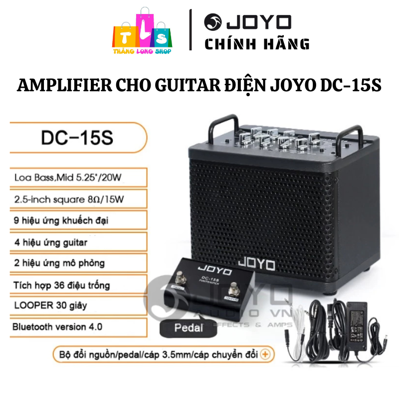 JOYO DC-15S Digital Rechargeable Bluetooth Guitar Amp - Loa Amply Guitar có Pin, Bluetooth kèm pedal