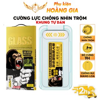  Cường Lực iPhone Kinkong Khung tự dán 15 pro max 17 Pro max 16pro max  14 13 12 11 Xsmax Air 14Plus 