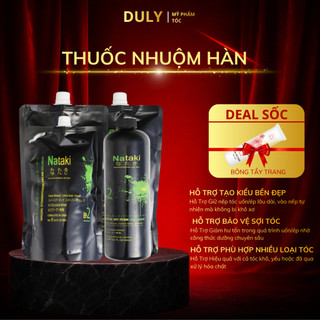  Thuốc ép tóc Nataki Kem duỗi tóc Collagen phục hồi tóc thẳng NATAKI nhật bản 900mlx2 chính hãng dành cho salon 