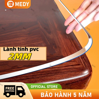  MEDY & Co. Khăn trải bàn bằng nhựa PVC dẻo không thấm nước trong suốt 2mm Chống dầu 