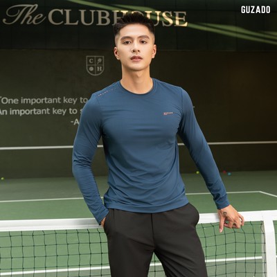 Áo Sweater Giữ Nhiệt Nam Dài Tay GUZADO, Vải Heattech Cao Cấp, Co Giãn, Chống Nhăn Giữ Form GDT02