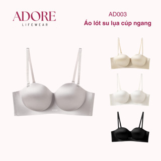  Áo Ngực Su Lụa Cúp Ngang ADORE AD003 Không Gọng Áo Lót Đẩy Ngực Nâng Quả Chống Tụt Mặc Áo Dài 
