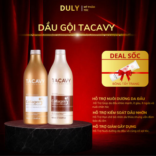  Cặp dầu gội TACAVY 500ml 1000ml giảm gãy rụng phục hồi tóc hư tổn khô xơ hàng chính hãng 