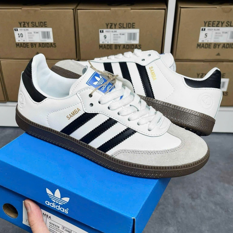 Giày Adidas Samba White Black Nam Và Nữ, Giày Samba Hàng Đẹp Được Kiểm Tra hàng Full Box Bill.