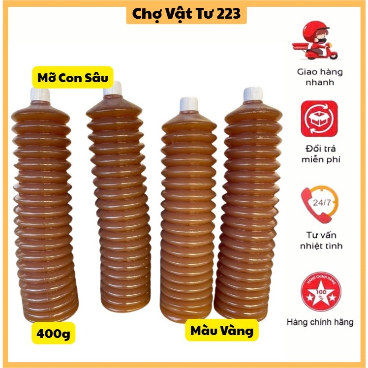 🎁 Mỡ con sâu vàng chịu nhiệt - 400gr, kháng nước từ dầu gốc lithium L3