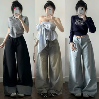  Quần Jean Ver.3 màu Xanh Trắng MIAA  chất liệu Denim form nam nữ phong cách trẻ trung năng động 