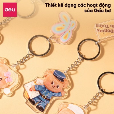Móc Chìa Khóa Butter Bear Dễ Thương, Móc Xe Máy Balo Hình Dễ Thương Cute Dành Cho Học Sinh Sinh Viên
