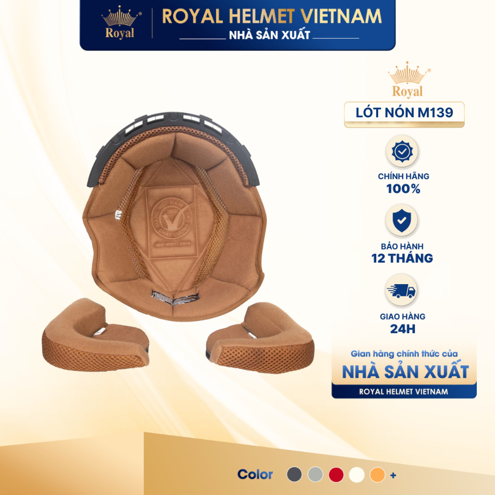 [PHỤ KIỆN] LÓT VÀ ỐP TAI MŨ BẢO HIỂM ROYAL M139 CHÍNH HÃNG