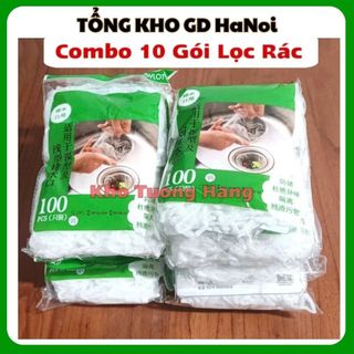  Combo 10 Gói  700 Chiếc  Túi Lưới Lọc Rác Cho Bồn Rửa Chén Bát Chống Tắc Nghẽn - Hàng Có Chun 