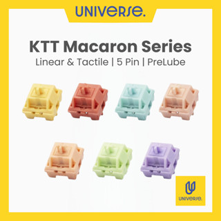  10 Switch KTT Macaron Series Linear & Tactile Switch 5 Pin Prelube POM + PC + PA Công Tắc Bàn Phím Cơ Universe 