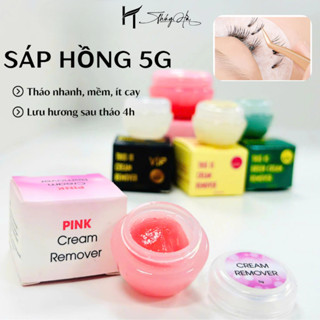  Sáp Tháo Mi Hồng 5gr Hàn Quốc - Tháo Nhanh Ít Cay Lưu Hương Thơm Sau Tháo   Dụng Cụ Nối Mi Thúy Hà 