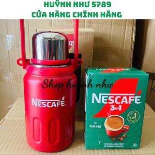   CHÍNH HÃNG  TANG BINH INOX  NESCAFÉ Combo 1 hộp Cà Phê Sữa Đá NESCAFÉ kèm bình giữ nhiệt hộp 20 gói 