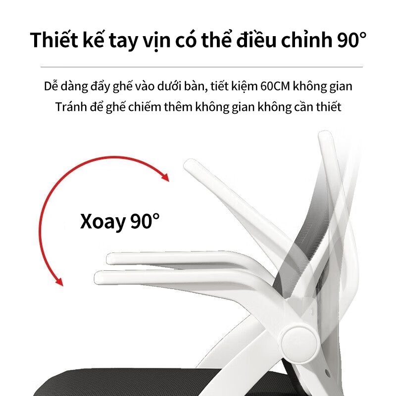 Lưng lưới 3D & tựa đầu, ôm lưng êm ái, tay vịn gập và xoay linh hoạt đỉnh cao. | BigBuy360 - bigbuy360.vn