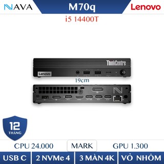 Mini PC Lenovo ThinkCentre M70q Gen 5 Tiny Core i5-14400T, DDR5, M.2 2280 PCIe®, Wifi 6