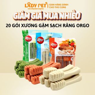 [20 GÓI XƯƠNG GẶM ORGO] Xương Gặm Sạch Răng Thơm Miệng Cho Cún Orgo 90G - Xương Gặm Cho Chó