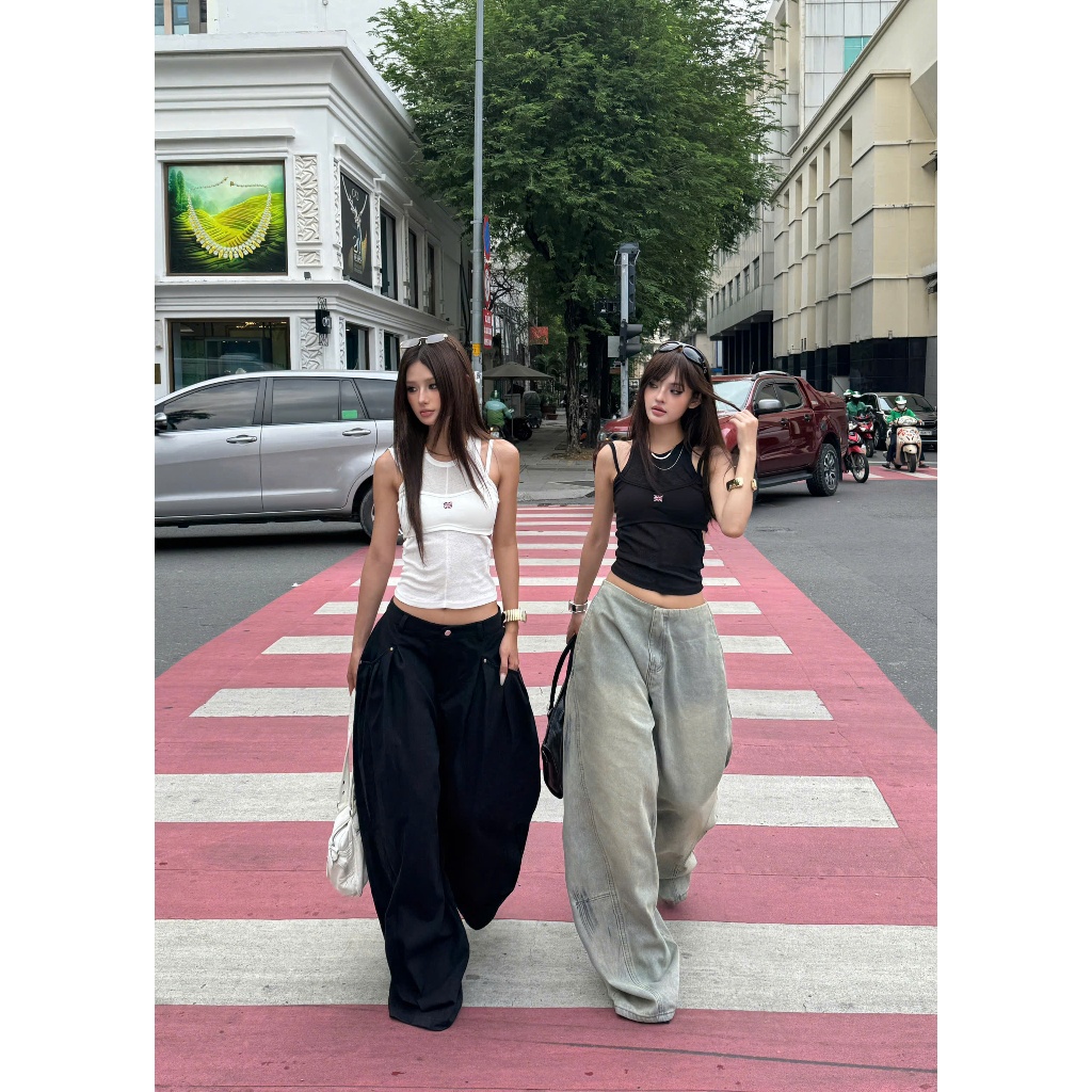 Áo ba lỗ layer hai dây khoét eo cờ Anh sexy tôn dáng YOSI - 𝐊𝐈𝐋𝐋 𝐒𝐘𝐒𝐓𝐄𝐌 | BigBuy360 - bigbuy360.vn