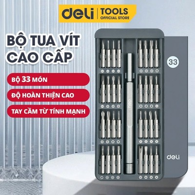 Bộ Tuốc Nơ Vít 44in1 Deli Cao Cấp, Tua Vít Từ Tính Sửa Điện Thoại, Máy tính, Ổ Điện