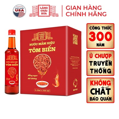 [Chai 525ml] Nước mắm tôm biển truyền thống Làng Chài Xưa Hồng Ngọc Đại Dương 300 năm truyền thống