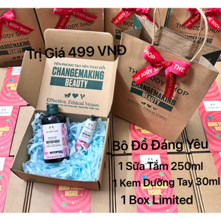 [Quà Tặng]Sữa Tắm The Body Shop Hương Hoa Hồng 250ml - Kem Dưỡng Da Tay 30ml Siêu Hot!