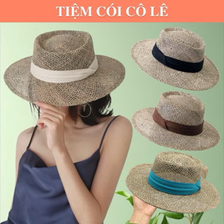   Loại 1 đan dày Nón cói thưa panama cao cấp mũ cói rộng vành thời trang đi biển - Tiệm Cói Cô Lê 