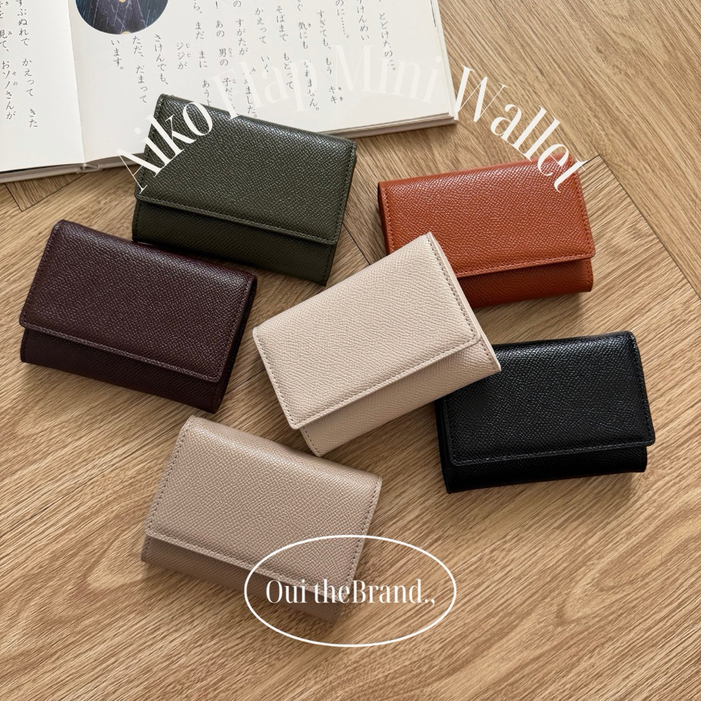 [ Tặng Charm May Mắn ] Aiko Mini Flap Wallet - Ví Gập Mini Tinh Gọn AIKO ( Ouithebrand )