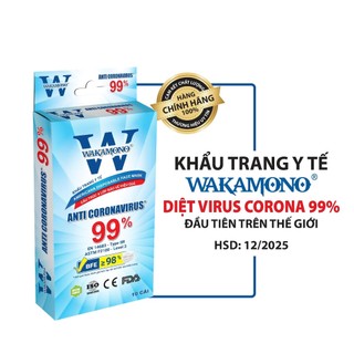 Khẩu trang y tế WAKAMONO – (4 lớp, hộp 10 cái)