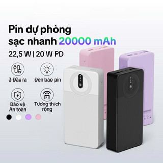 Sạc Dự Phòng Dung Lượng 20000mAh TZ-109, Sạc nhanh 22.5W/20WPD, Tích Hợp Màn Hình LED