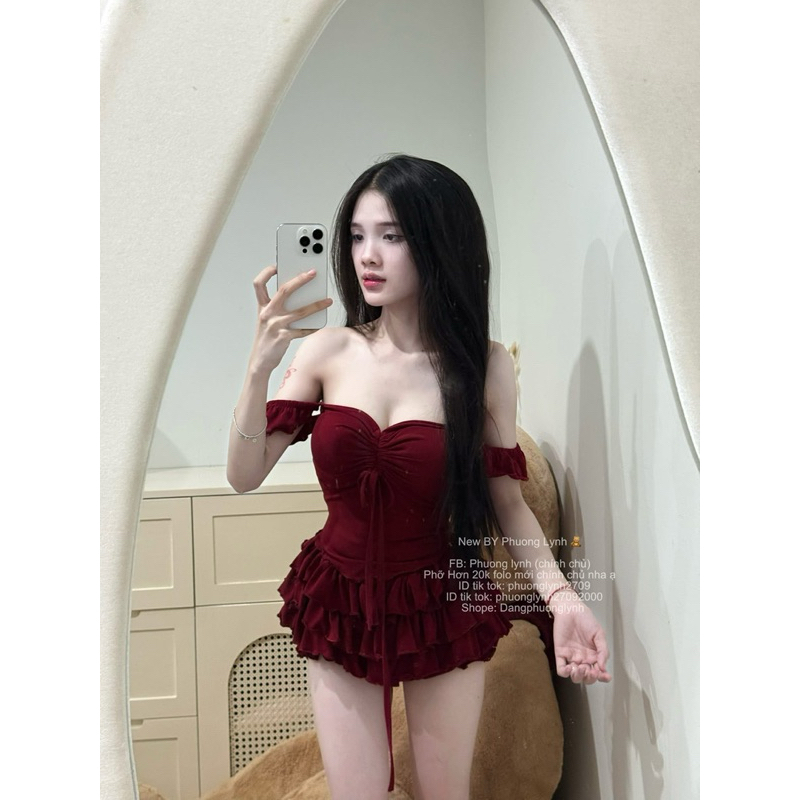 Y1722 [YUMI] Áo Hai Dây Cánh Tiên Dây Rút - Mặc 2 Kiểu Áo Trễ Vai tay Cánh Tiên | BigBuy360 - bigbuy360.vn