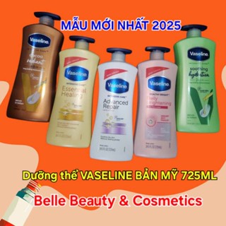  Sữa dưỡng thể vaseline bản Mỹ 725ml nâu,trắng,hồng,vàng,xanh giúp trắng da dưỡng ẩm phục hồi da giảm bong tróc nứt nẻ 
