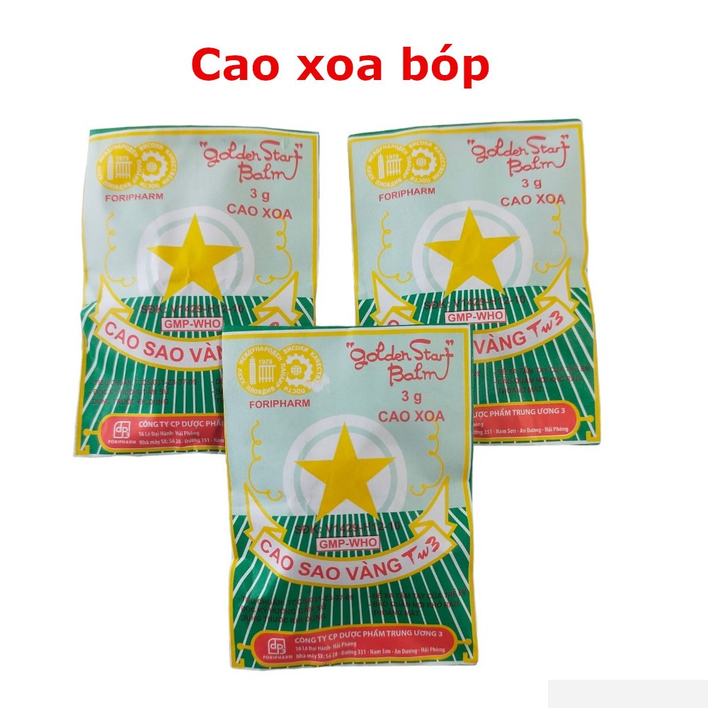 Cao Sao Vàng Golden Star 3g TW3 dùng trong cảm cúm, nhức đầu, sổ mũi, say tàu xe (Hũ 3g)
