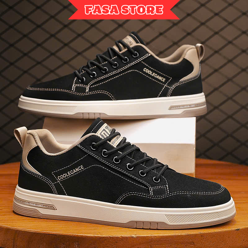 Giày Sneaker Nam Vải Canvas Cao Cấp FASASTORE – Phong Cách Streetwear Trẻ Trung, Đi Làm Đi Chơi