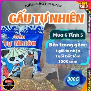  Mồi câu cá Gấu tự nhiên câu mọi loại cá Kiên gấu gói 300g có sẵn bột tôm và tơ nhện 