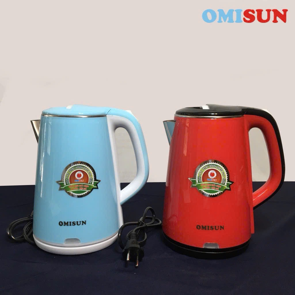 Ấm siêu tốc OMISUN 2.5L, bảo hành 1 năm, đổi trả nếu hàng có vấn đề 280k