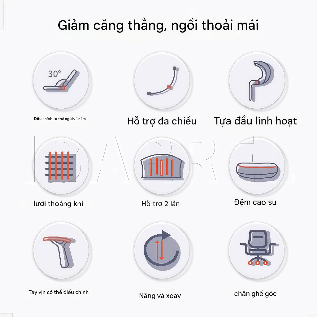 IB Ghế văn phòng Ghế chơi game Tựa lưng cao Có thể điều chỉnh độ cao Xoay 360° Giá rẻ Nâng cấp mới | BigBuy360 - bigbuy360.vn