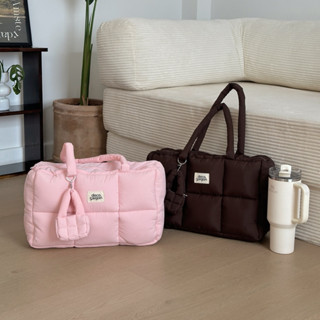  Tặng túi mini - Túi Tote phao Deco Puffy Bag túi chần bông dày đeo vai cỡ lớn đựng nhiều đồ tiện dụng 