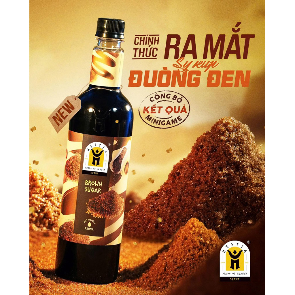 SIRO SYRUP ĐƯỜNG ĐEN HESTIA 750ML