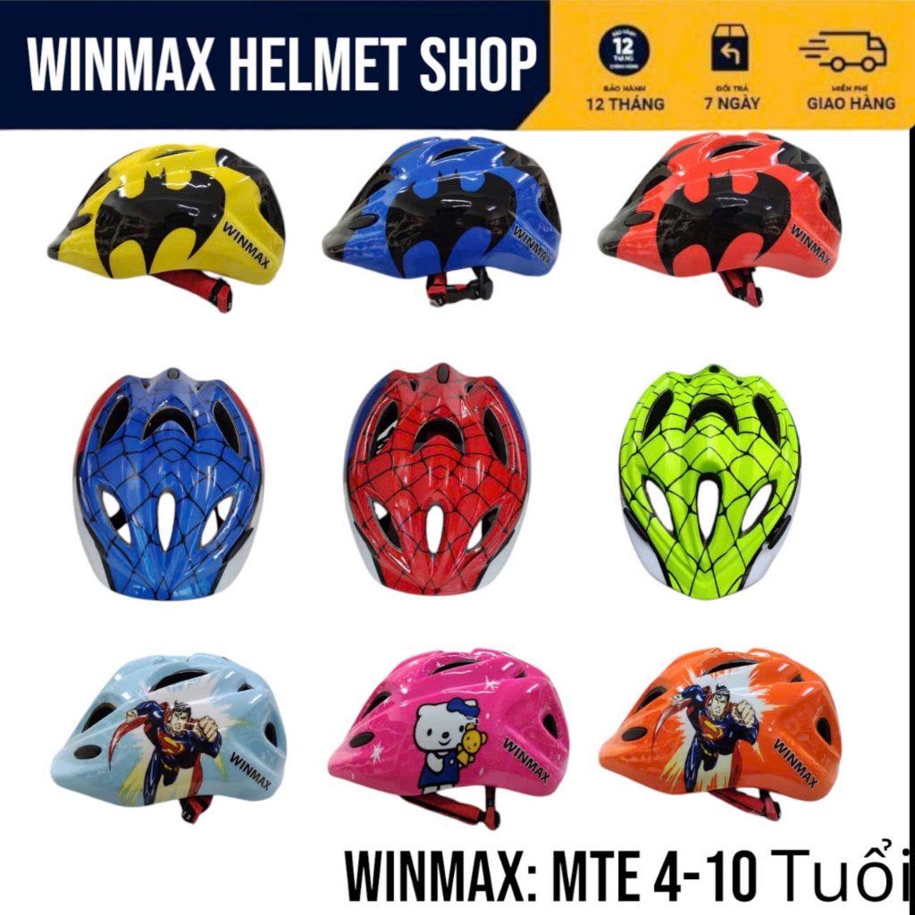 Winmax Helmet Mũ Bảo Hiểm Xe Đạp Trẻ Em  04-10 Tuổi Hàng Chính Hãng WINMAX HELMETS BH 12 Tháng