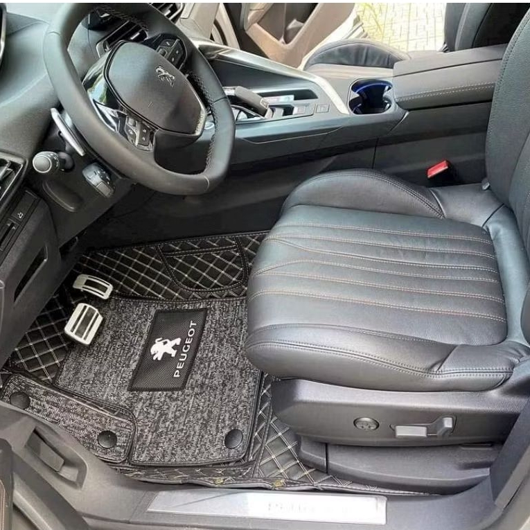 Thảm trải sàn da 5d,6d,nappa xe PEUGEOT 3008,2008,408,5008, đủ [da+rối], da đẹp, chống nước, phom đế