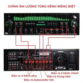  Amply Sunbuck SR 5800 Công Suất Lớn 1000W 7 Kênh Có Thể Kết Nối Sub Điện Sub Hơi 