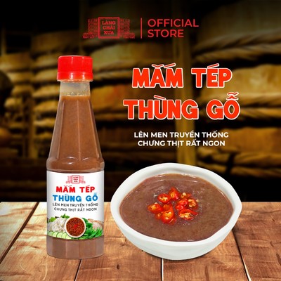 Mắm tép thùng gỗ Làng Chài Xưa chưng thịt rất ngon, lên men truyền thống chai 260g