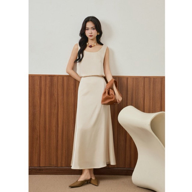 áo ba lỗ lụa tanktop kiểu dáng basic thanh lịch HOIVU Lina top
